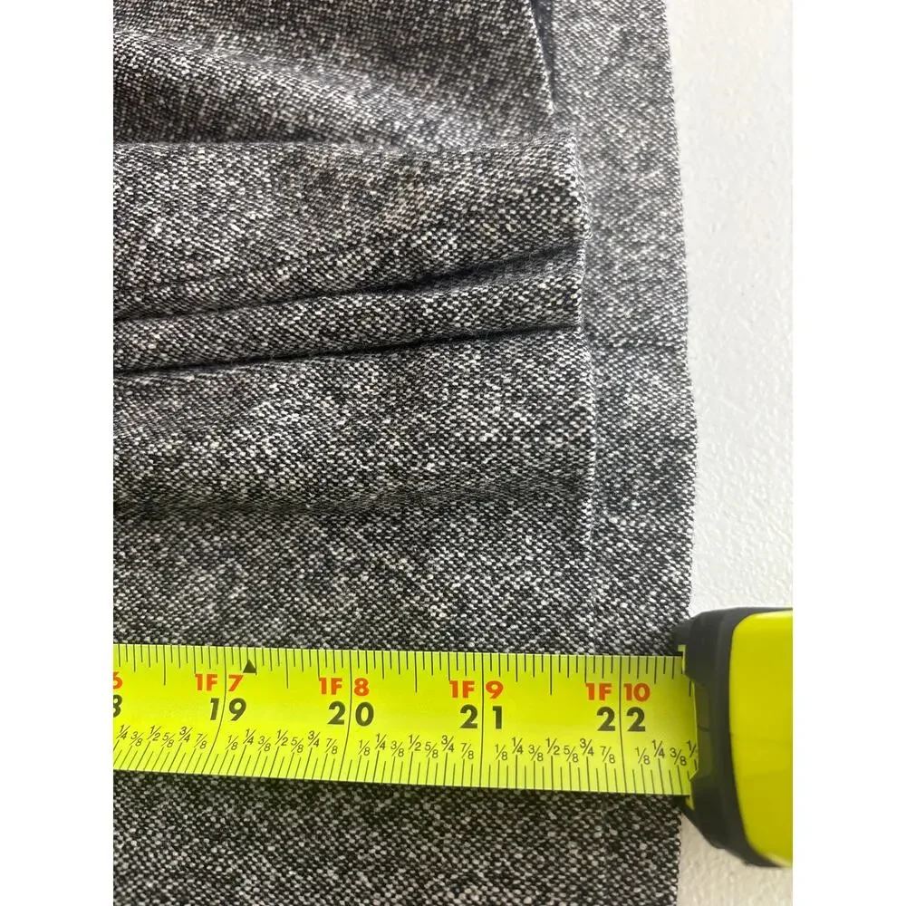 Garnet Hill Gray Wool and Silk Blend Skirt with Side Buckle Detail Size 12P